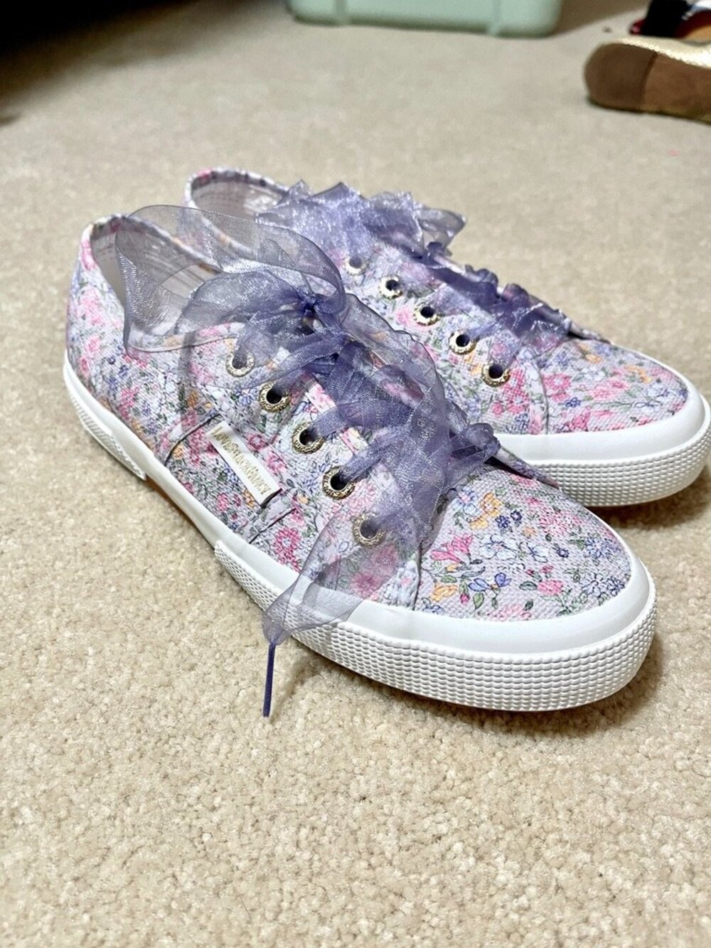 Superga x LoveShackFancy Women's Sneakers Lavender Blooms